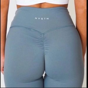 nvgtn light grey scrunch leggings medium